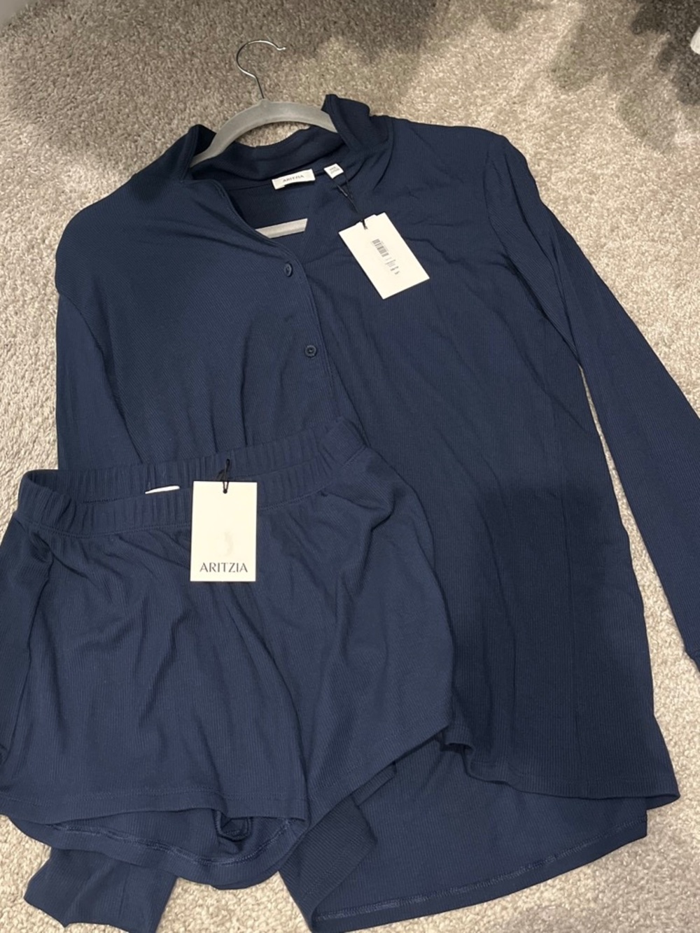 Aritzia Navy Lounge Set (Size 2XS and XS)